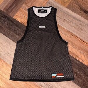 Moolah Kicks Basketball Jersey Mesh Tank Top Black White Size M